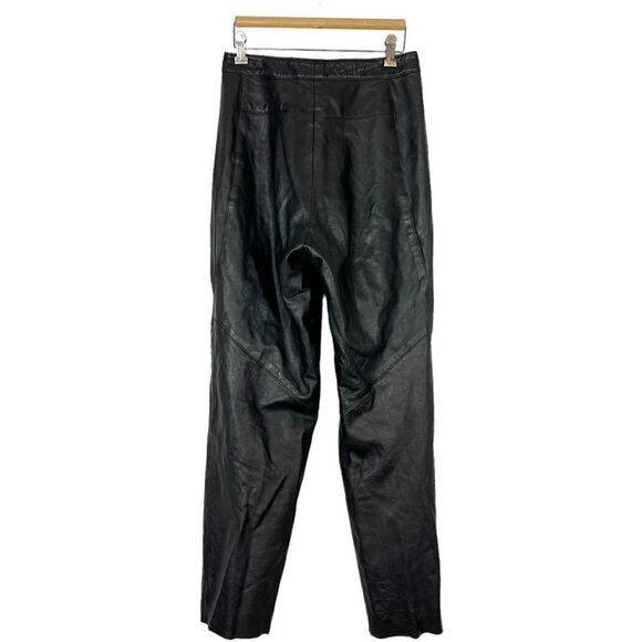Vintage Leather Pants Black High Rise - Picture 9 of 10